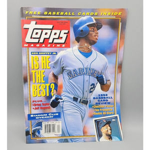 Ken Griffey Jr. Topps Magazine Collectors' Edition #9 Winter 1992 8 Card Insert